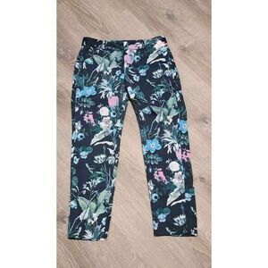 Banana Republic Women's Avery Tropical Floral Petite Size 0 Pants
